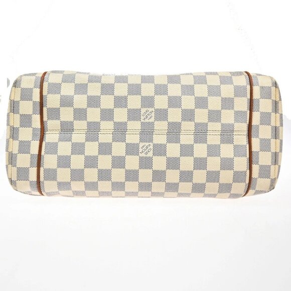 LOUIS VUITTON Logo Totally MM Shoulder Bag Damier Azur Leather WE - Picture 5 of 16